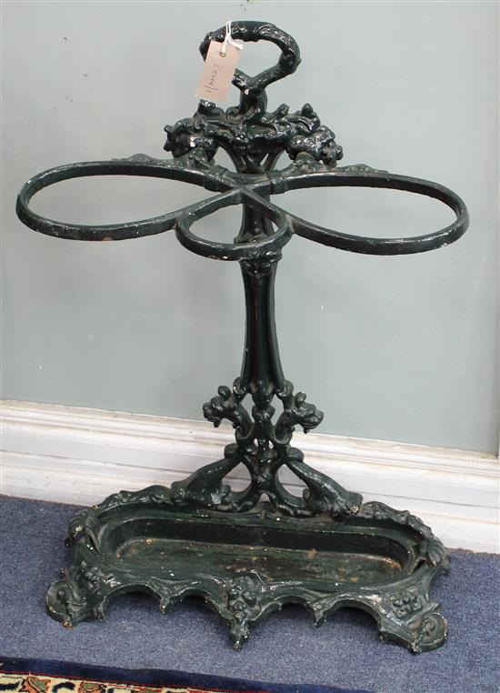 A coalbrookdale style cast iron stick stand H.71cm